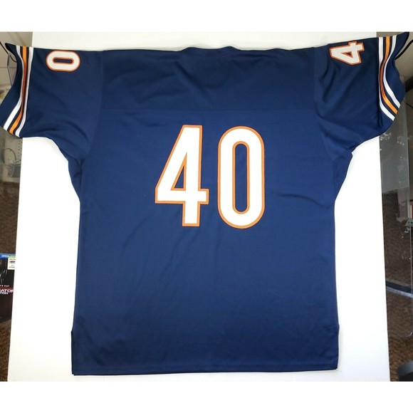 Chicago Bears Sayer 40 Mitchell Ness Mens Sz 56 XXXL Throwback 1965 Jersey Blue - Picture 3 of 13